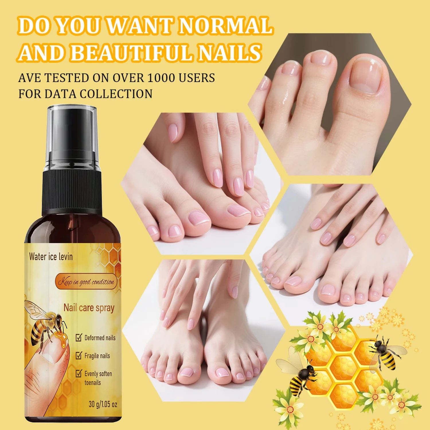 Nutritious Nail Care Spray with Collagen, Soften Dry Fragile Damaged Nails Qme