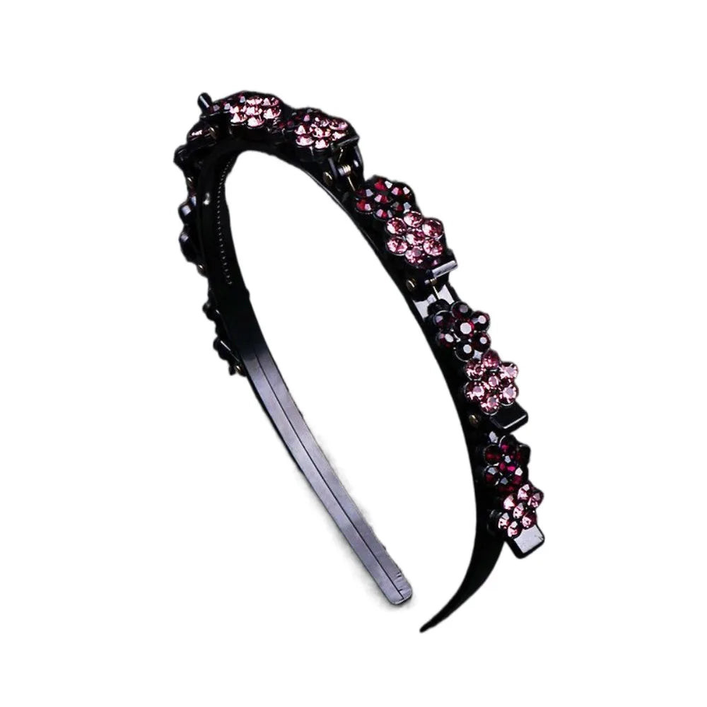 Elegant Hair Bands Clips Plum Blossom Multi-storey Toothed Clip Qme Dark Purple