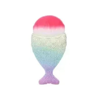 Fish Tail Shape Nail Brush Fishtail Bottom Cosmetic Brushes Soft Cleaning Dust Powder Nails Care Manicure Tool Nail Brushes Qme 6