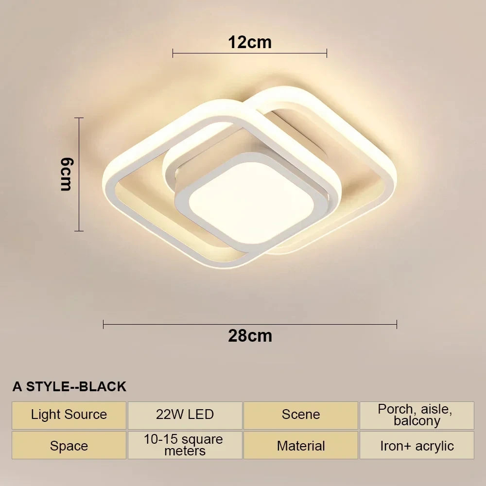 LED Aisle Ceiling Lights Modern Chandelier Three Colors Lamp Minimalist Lamps For Bedroom Light Surface Installation Dining Room Qme F Tricolor light