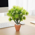 Miniature Pine Needle Potted Plant Ornament Dollhouse Greenery Qme Default Title