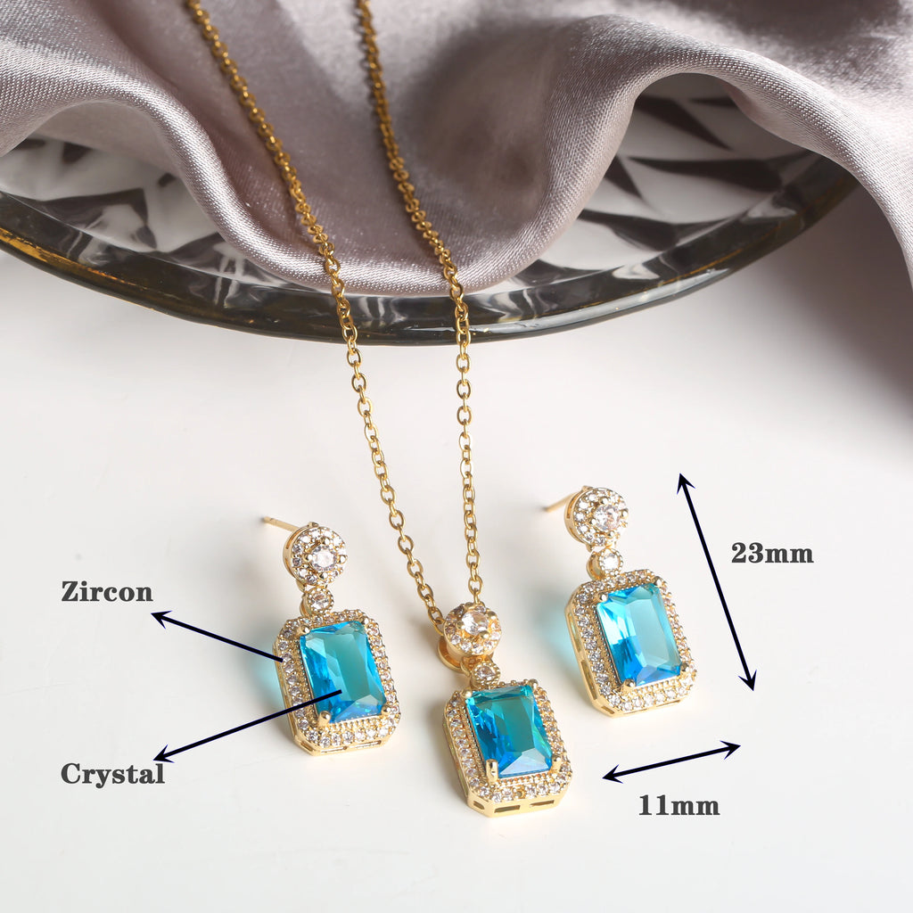 Top Quality Women Girls Square Crystal Choker Fashion Geometric Pendant Luxury Holiday Jewelry Gifts Accessories Wholesale Qme