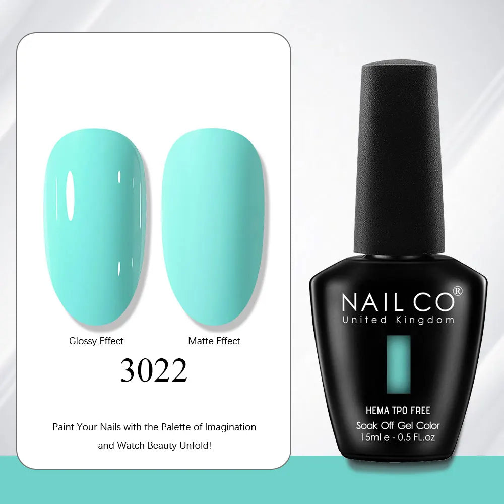 NAILCO Gel Nail Polish Nails Semi-permanent UV Varnish Glitter Glass Qme
