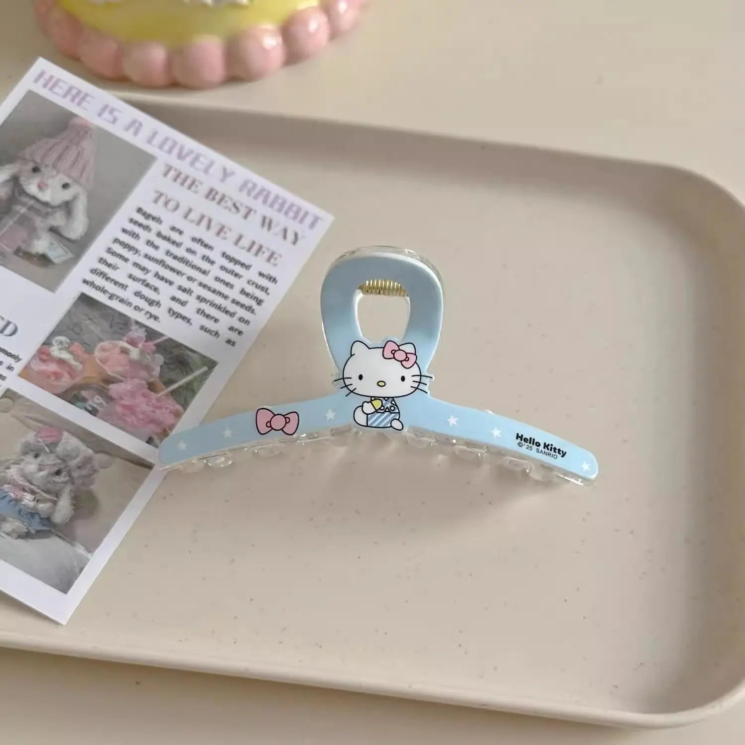 Hello Kitty Large Clamp Cartoon Hair Accessories Cute Hair Clips for Students Versatile Hair Clips and Headpieces Qme 4