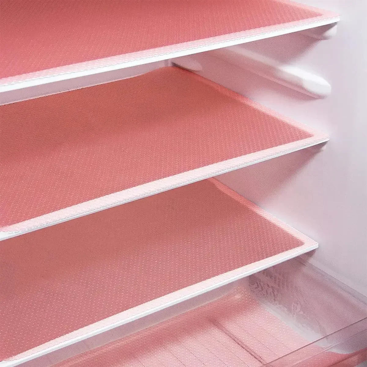 4PCS EVA Waterproof Refrigerator Liner Mat Washable Mildew Kitchen Pad Anti-oil Cabinet Drawer Placemat Heat-insulat Fridge Mat Qme Pink 45cm 4pcs