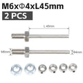 2 Pcs Wheel Axles Steel Shaft With Stop Nuts Dia 3/4/5/6MM Landing Gear Assembly M5/M6/M8 Thread Spares For RC Airplane Model Qme M6x4xL45mm