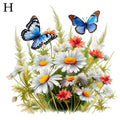 Wall Stickers Butterfly Flower Removable Wall Decal Self Adhesive Toilet Bathroom Refrigerator Sticker Living Room Bedroom Decor Qme H
