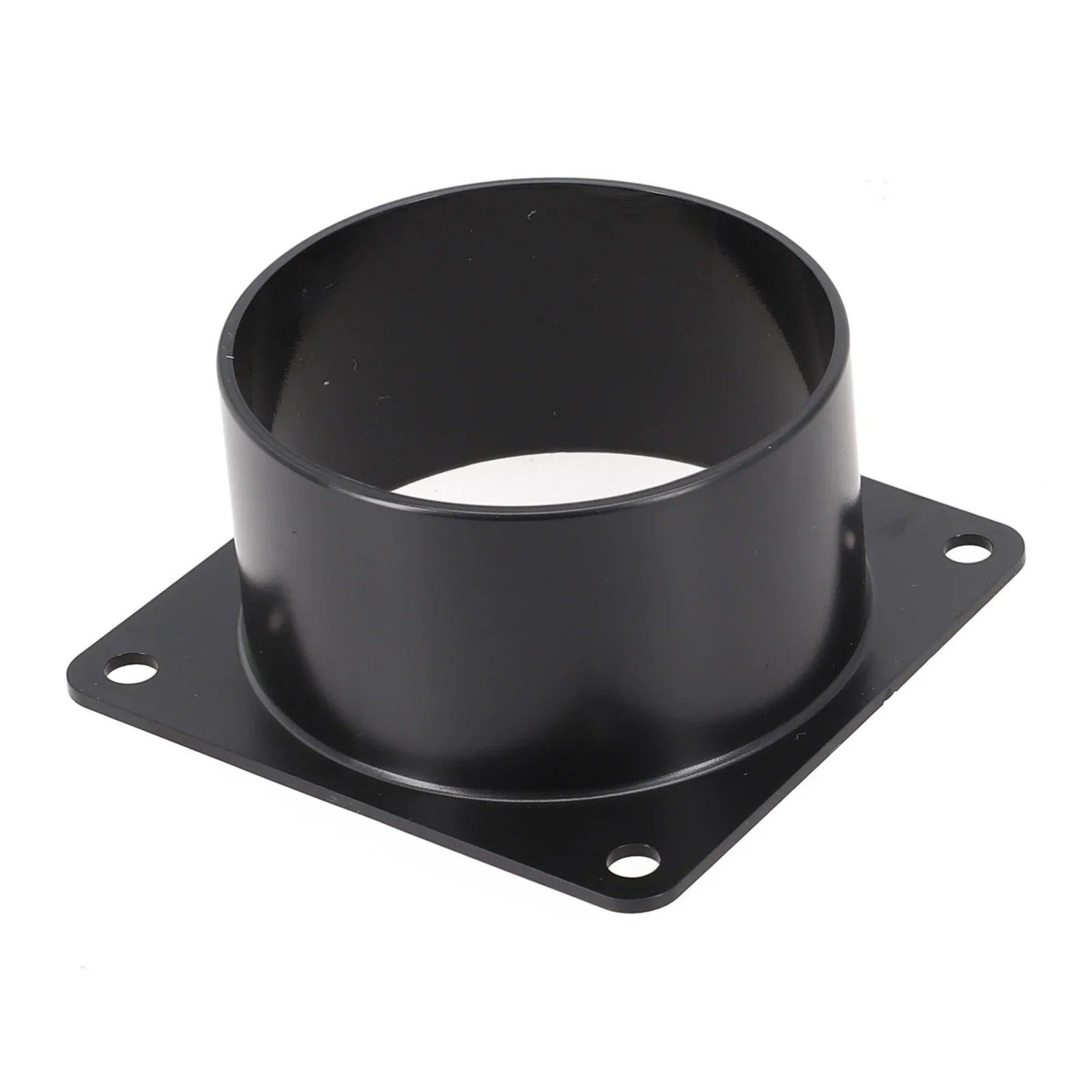 1pc Flange Connector ABS Black 75MM 100MM 120MM Smooth Small Air Resistance Indoor Ventilation Equipment Pipes Connections Qme 75mm