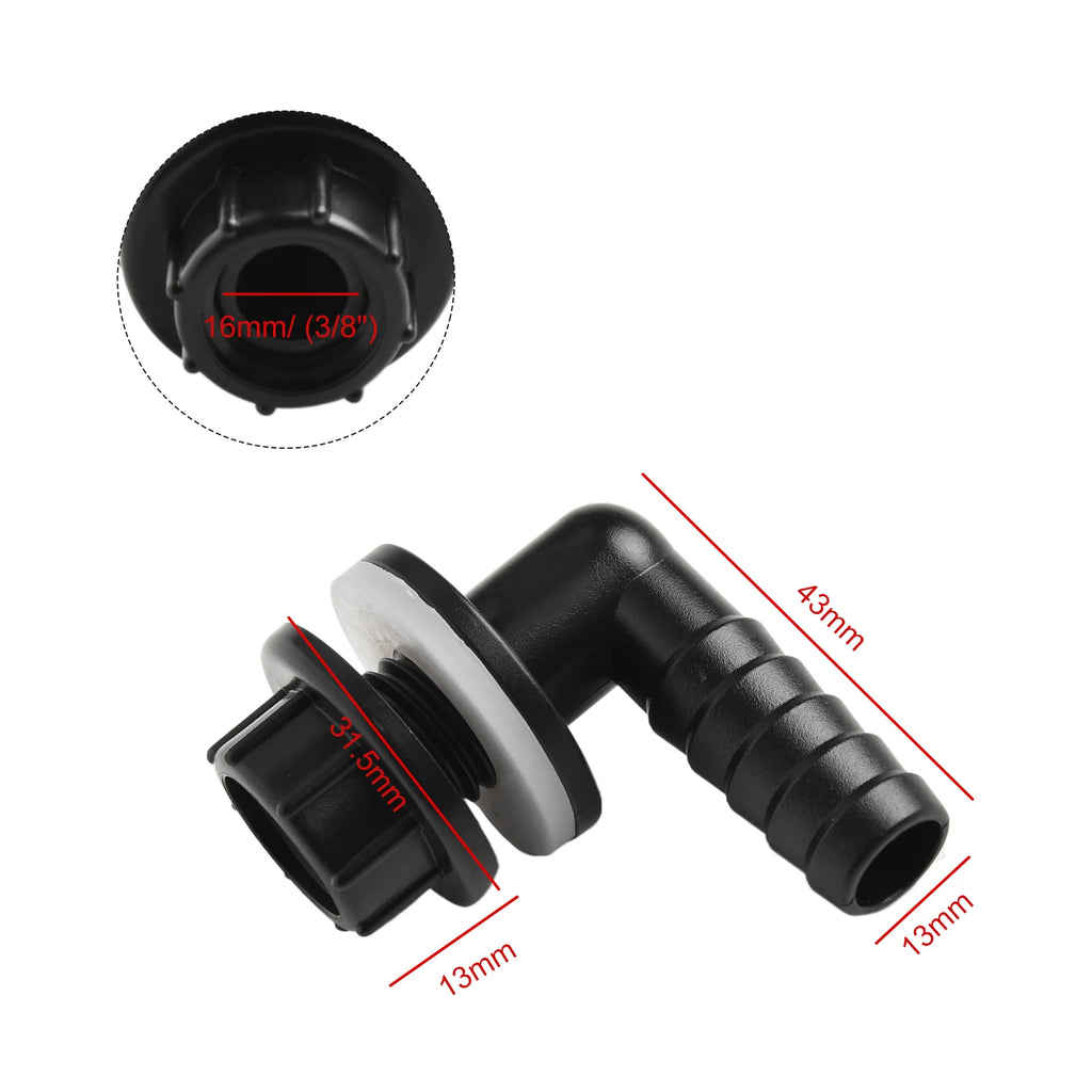 3/8" To 14mm Elbow Water Tank Connector Hose Nozzle For Aquarium Garden Irrigation Hose Joint Drain Connectors Qme