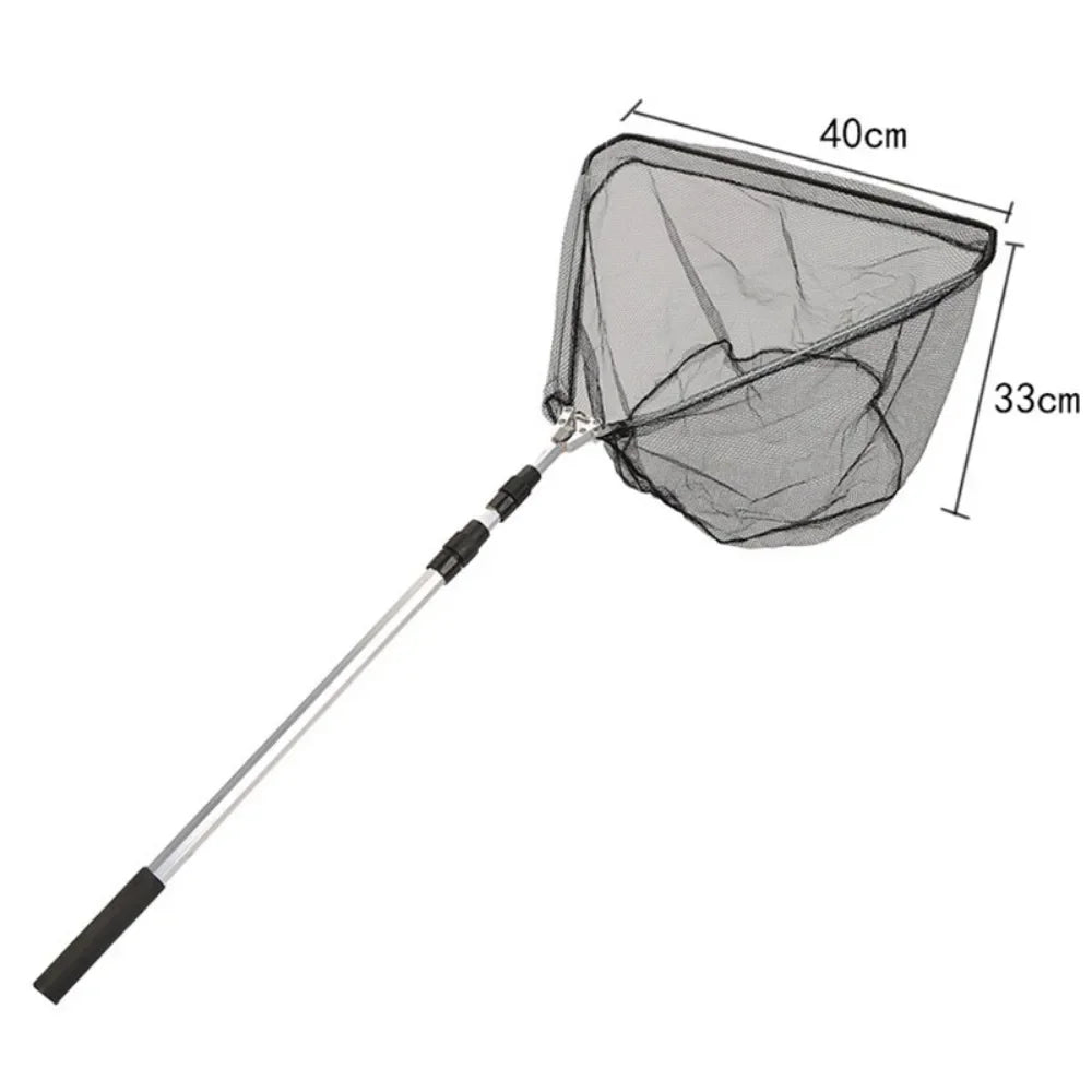 150 Telescopic Landing Net Folding Fishing Pole Extending Fly Carp Qme