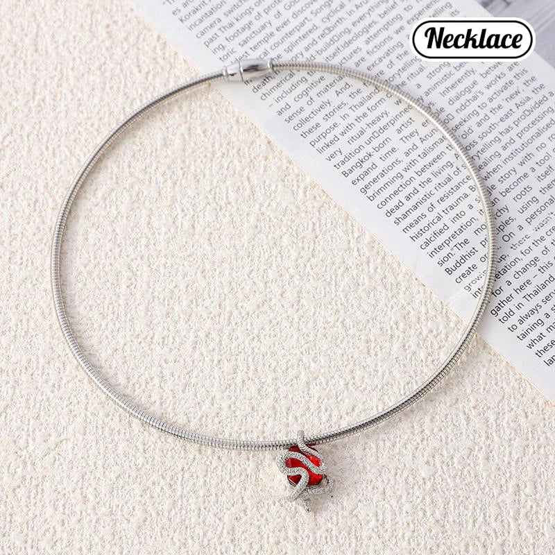 Full Diamond And Large And Small Pearl Open Collar For Women Japanese And Korean Personality Neck Strap Clavicle Chain Qme A17