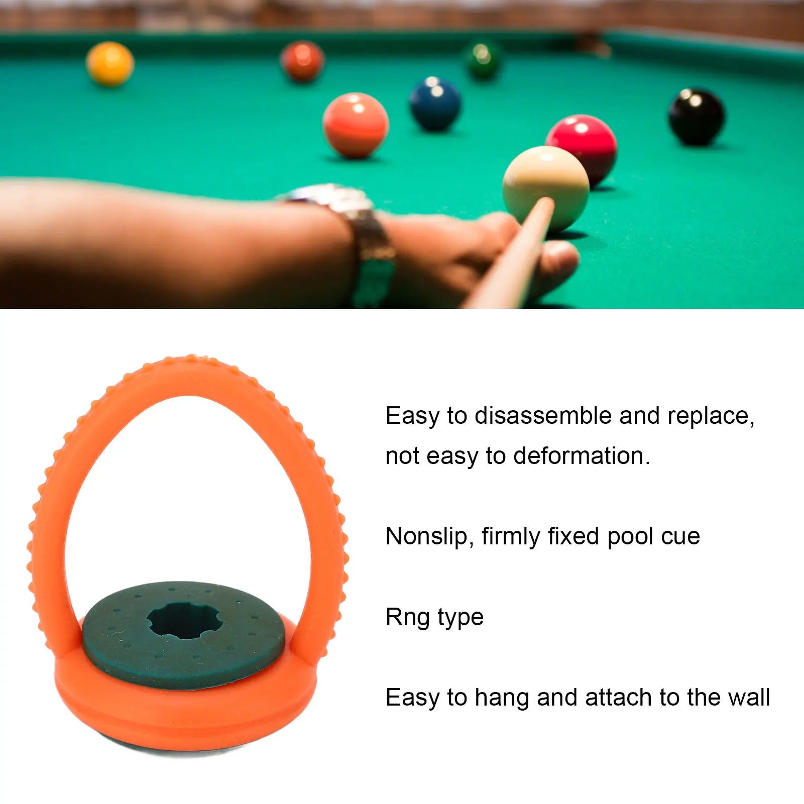 10mm Billiard Cue Hanger Pool Cue Holder Billiard Stick Storage Hanging Rings Pool Cue Holder Pool Cue Hanging Rings Qme