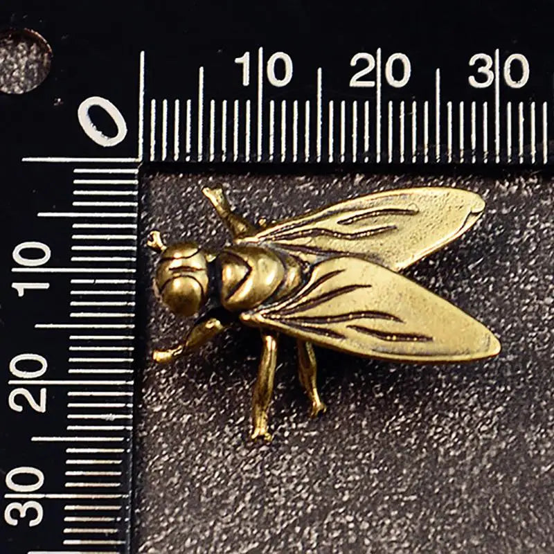 Miniature Statue Metal Insects Animal Figurine Mini Brass Fly Insect Qme