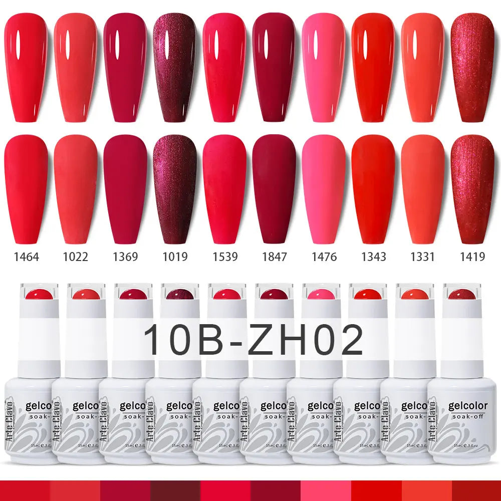 Arte Clavo 4 6 8 Gel Nail Polish Art Soak Off UV Colorful Semi