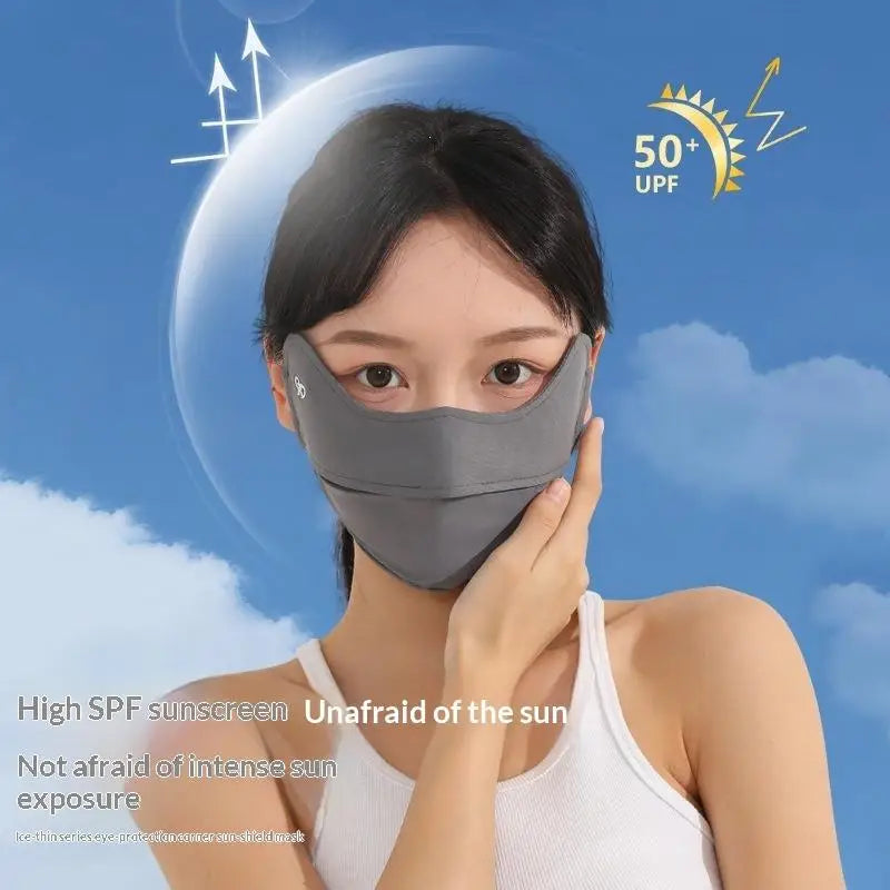 Summer Face Mask Cover Sunscreen Veil Eye Protection Gini Golf Thin Qme