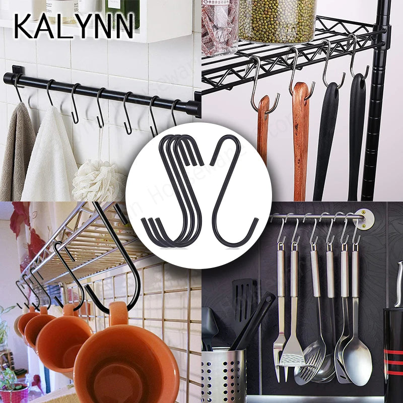 S-shape Hooks Kitchen Bathroom Stainless Steel Multifunctional Qme