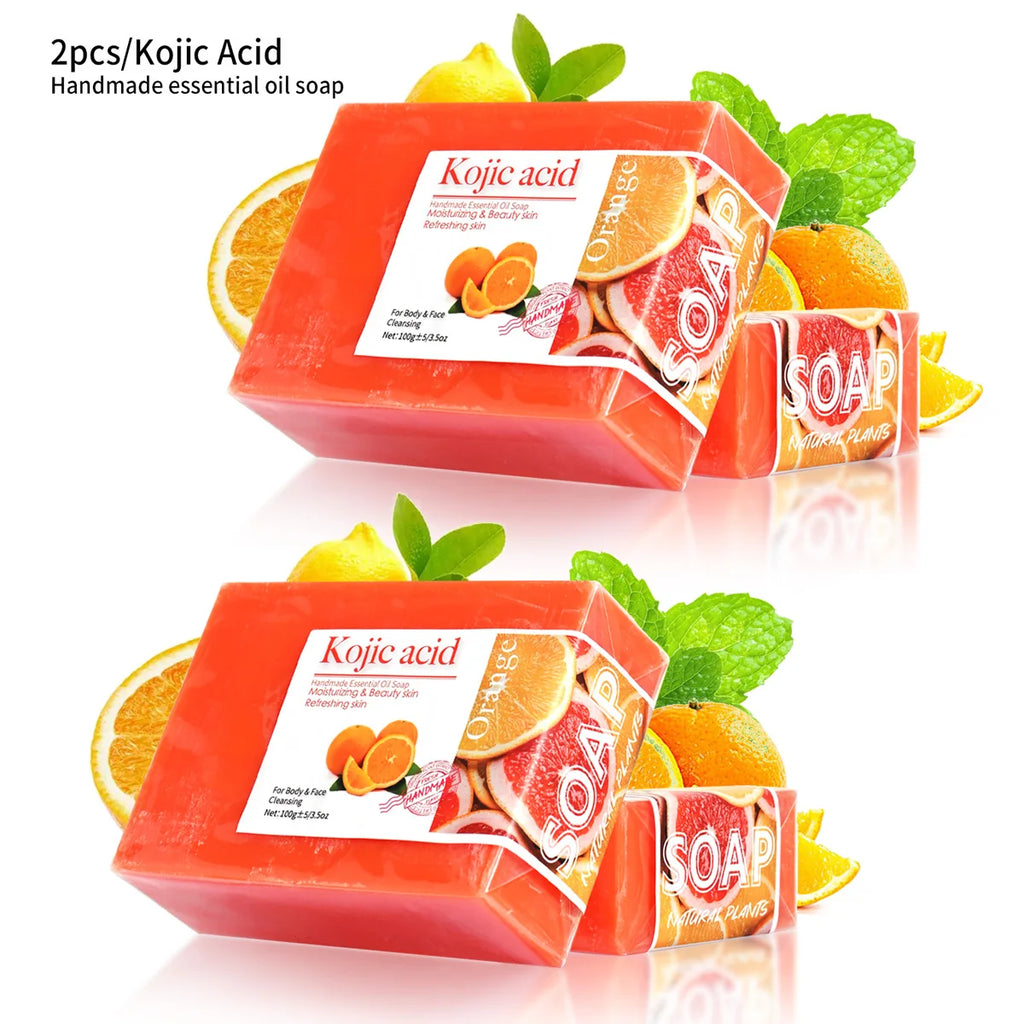 Kojic Acid Sweet Orange Handmade Essential Oil Soap Gently Cleanses Qme
