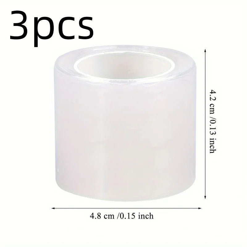 Plastic Cover Wrap Film For Eyelash Plant Eyebrow Tattoo, Disposable Plastic Wrap For Permanent Make Up Tattoo Clear Wrap Qme 3pcs 42mmX200m