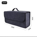 Felt & Non-Woven Foldable Car Trunk Storage Bag Multi-Functional Vehicle Cargo Organizer Collapsible Rear Bin for Auto Qme 3mm Dark gray50cm