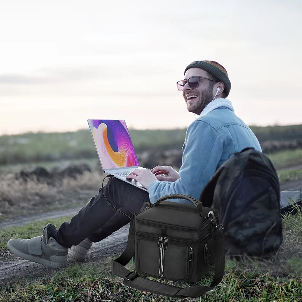 Carrying Case Storage Case Multiple Pockets Travel Storage Bag Protective Case for Ecoflow Portable Power Station River 3/3 Plus Qme