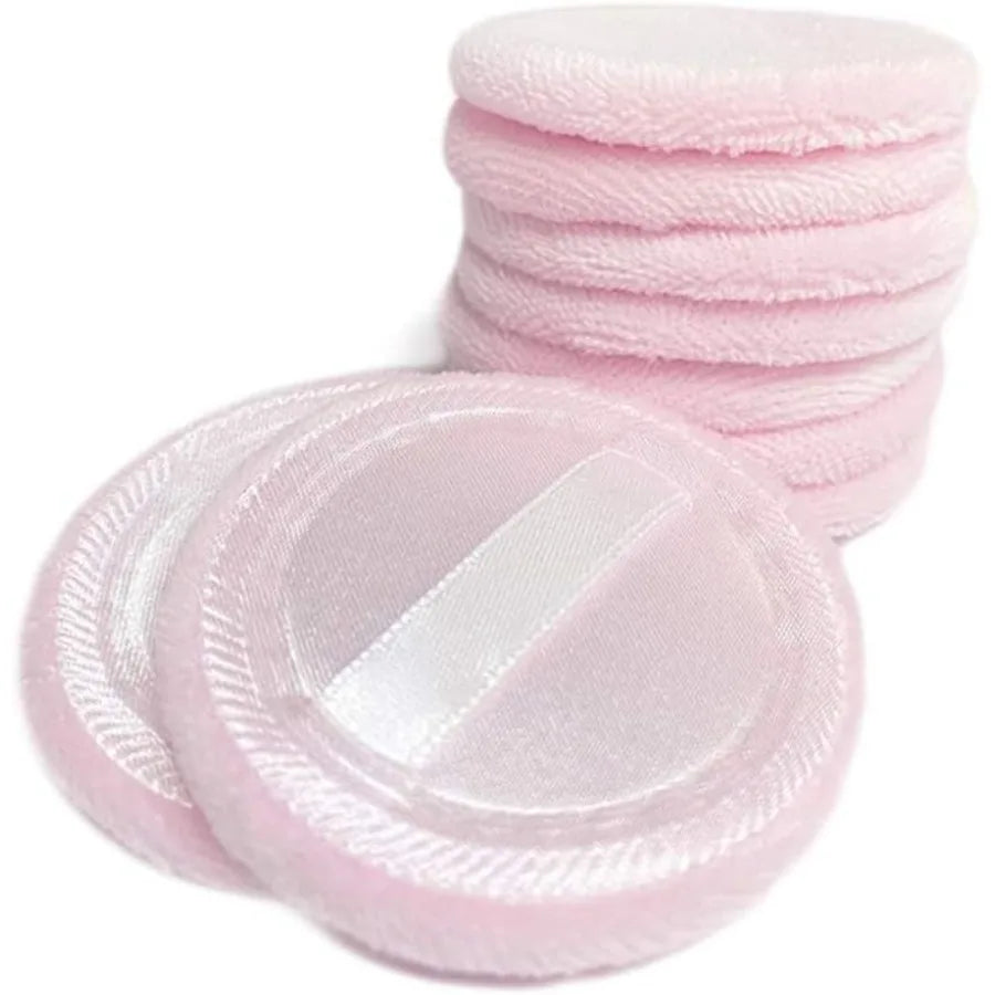 Powder Puff Cotton Cosmetic Makeup Puffs Pads Ribbon Face Loose Qme
