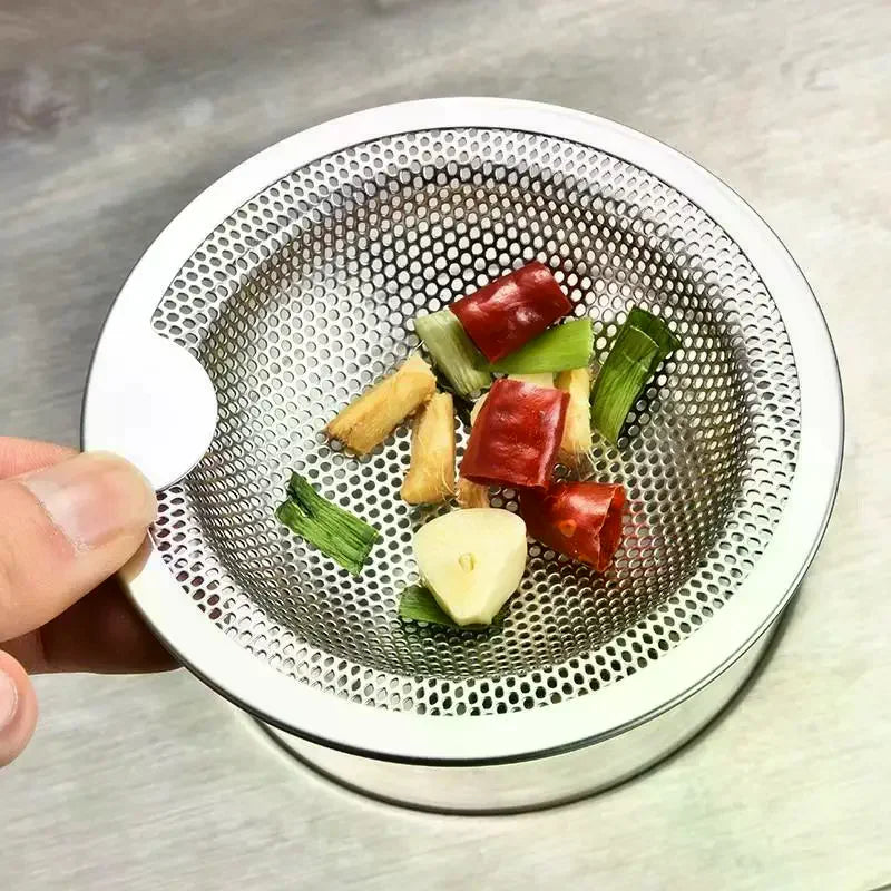 Stainless Steel Sink Drain Strainers With Durable Fine Mesh Perfect For Catching Food Scraps Preventing Clogging Kitchen Tool Qme