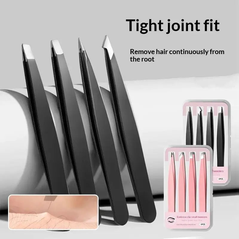 Durable Professional Stainless Steel Slanted Eyebrow Tweezers Qme