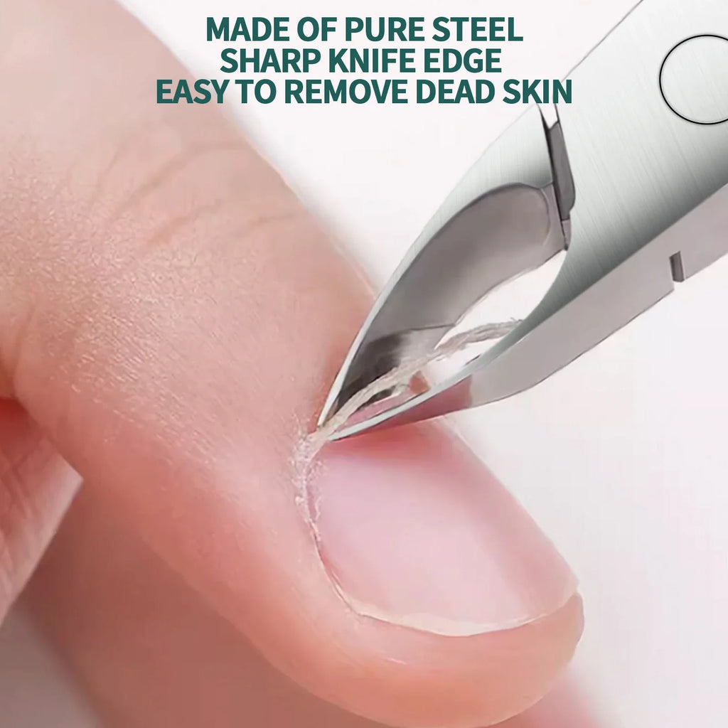 Nailpop Professional Nail Cuticle Trimmer Pusher Ergonomic Stainless Qme