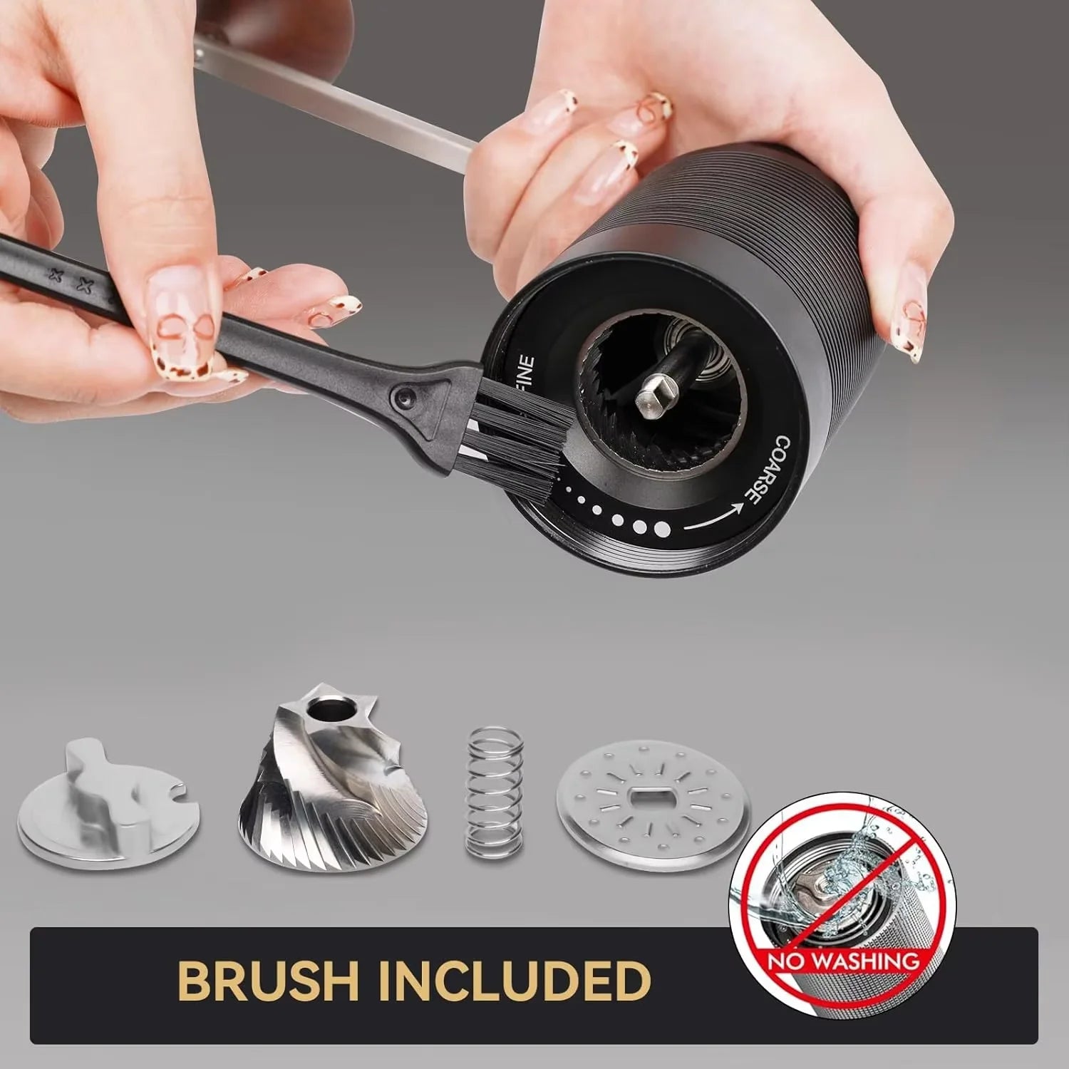 Dual Mode Manual Electric Grinder Adjustable Grind Settings Hand Bean Qme