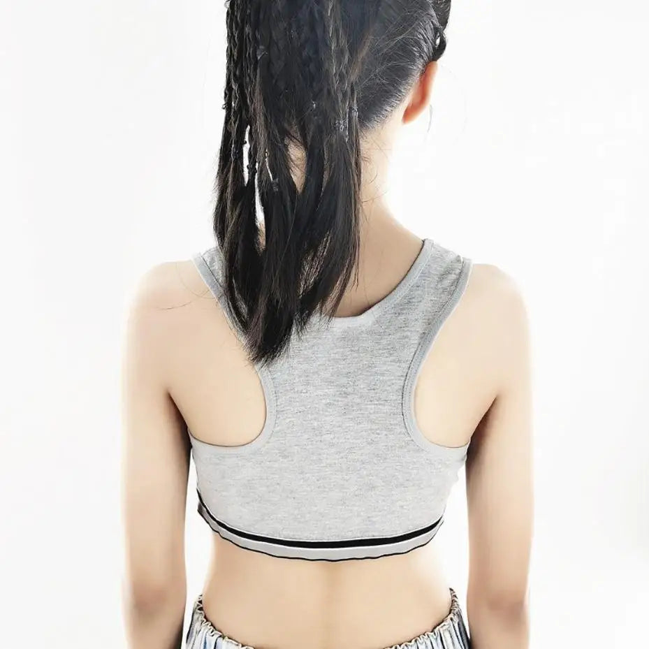 Teen Sports Bra Comfortable Seamless Padded Bralette Girls Women Gym Qme