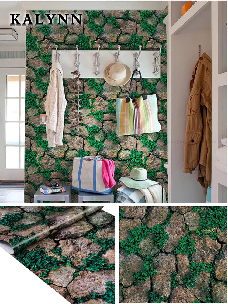 Brick Wallpaper Peel Stick Self-adhesive Wall Paper Grey Contact Pape Qme KL009689 1 10mx45cm