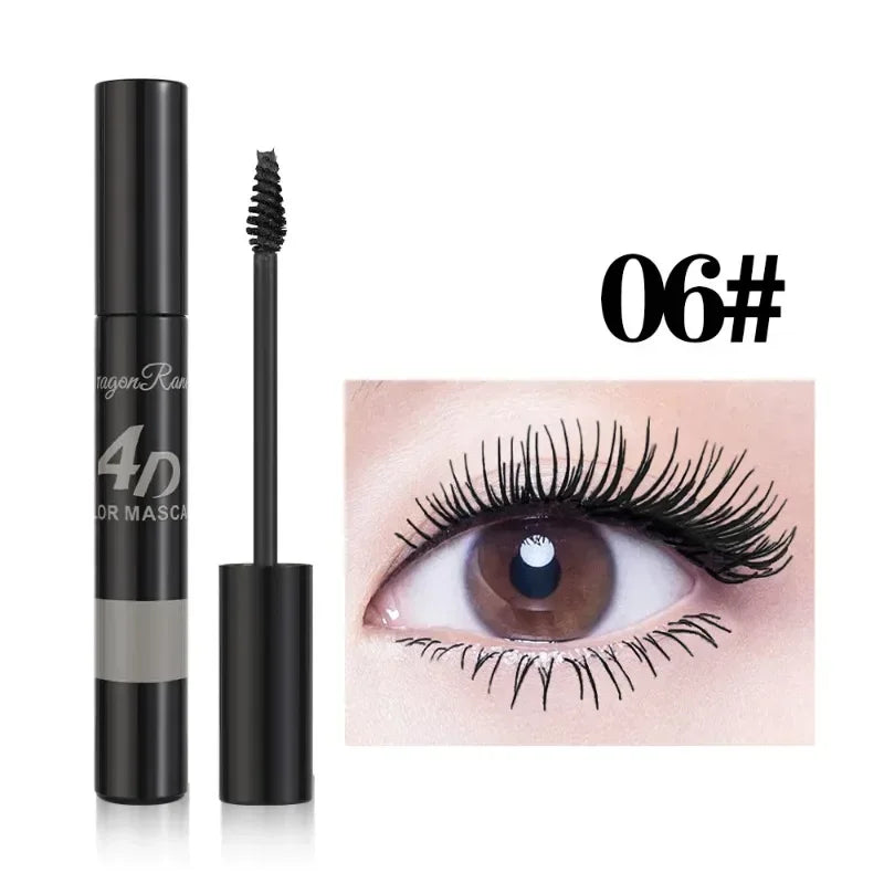Colored Mascara Makeup 4D Silky Natural Long Eyelashes Mascara Waterproof Long-lasting Extension Thick Lasting Curling Mascara Qme 06 black
