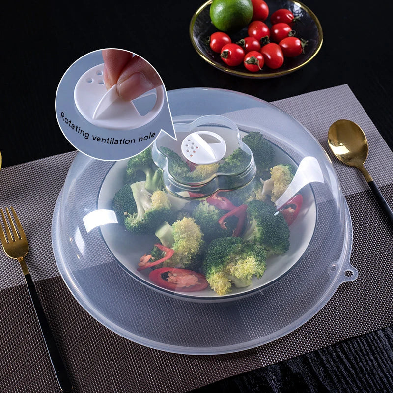 Microwave Heating Insulation Tray Thickened Transparent Splash Proof Qme