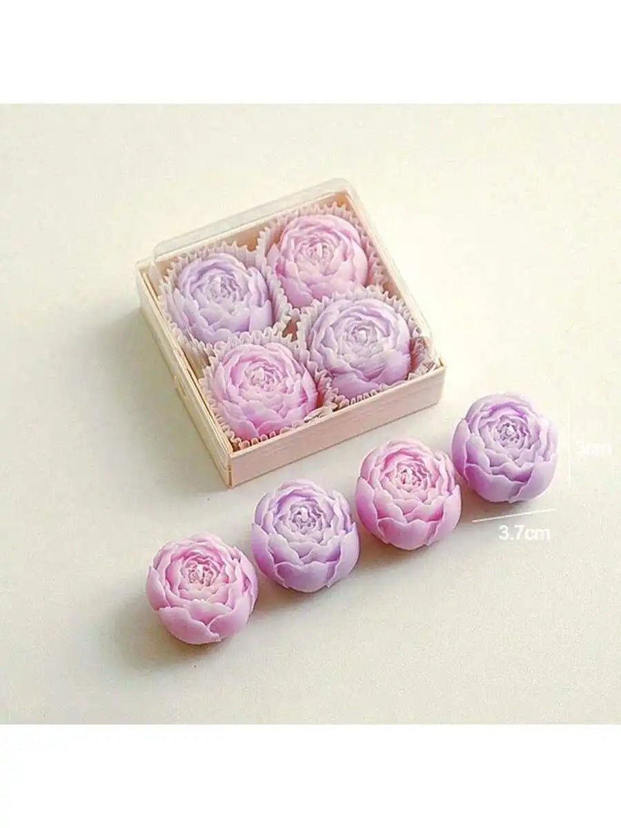 Hand Made Rose Fragrance Scented Candles Bouquet Home Decoration Qme PURPLE