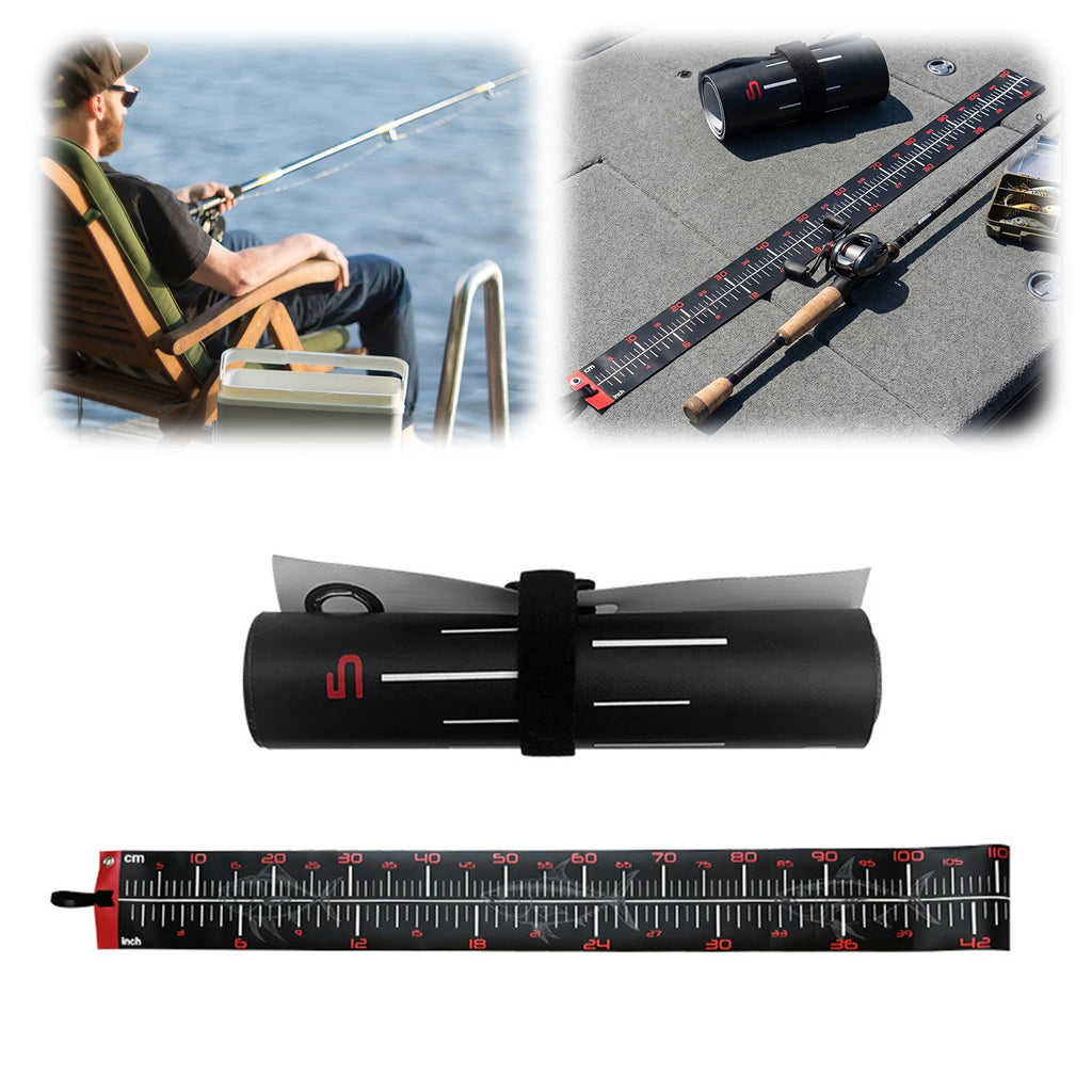 Portable Carp Fishing Measuring Scale PVC Multi-Purpose Fishing Tape Wrinkle-Resistant for Boats Sailboats Yachts Kayaks Qme
