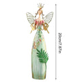 Fairy Figurines Weatherproof Metal Sculpture Garden Angel Ornaments Qme Green China Mainland