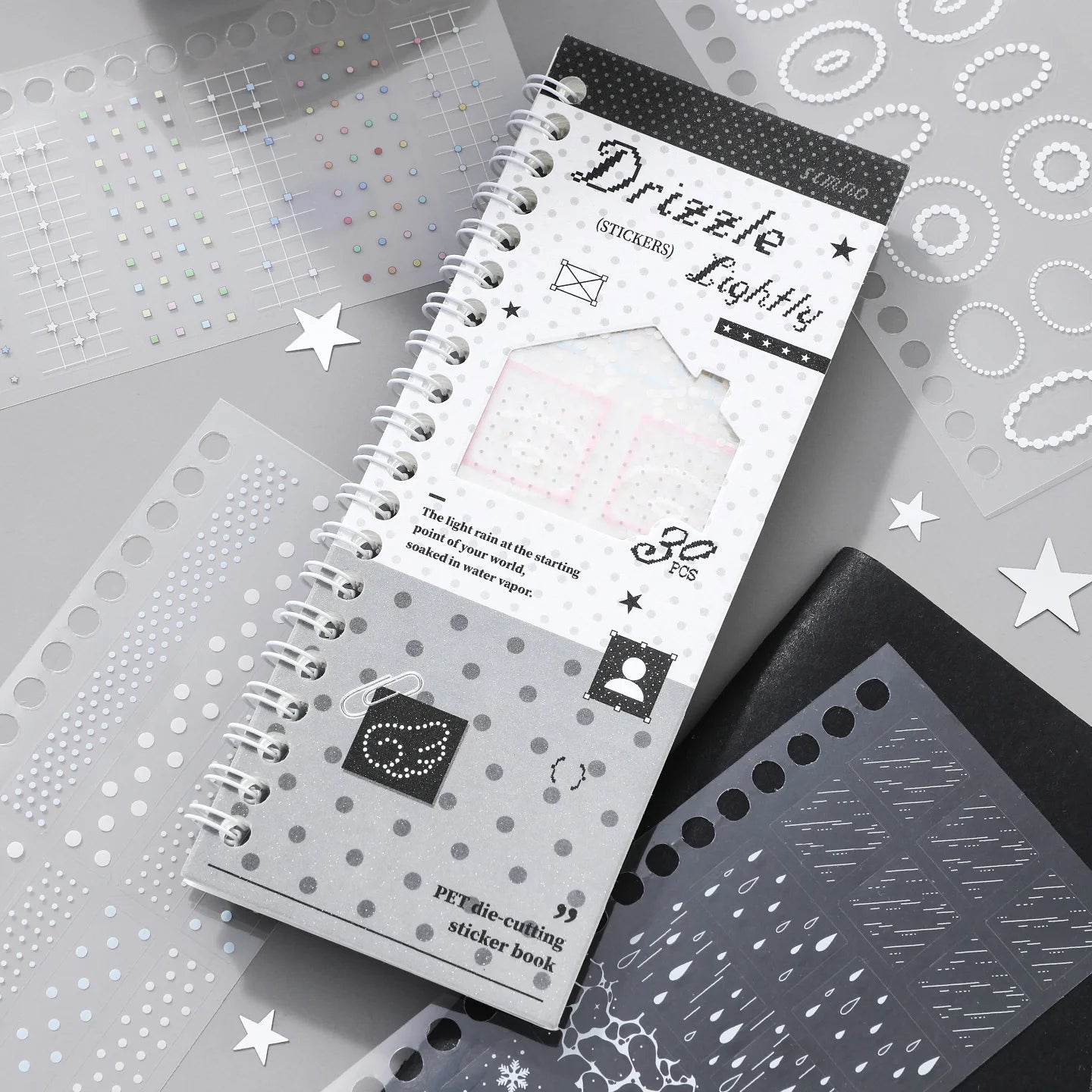 30 pcs Lace Die cut Stickers Book Cute Aesthetics Decor Collage Journal Scrapbooking Supplies Self Adhesive Creative Stationery Qme 2A