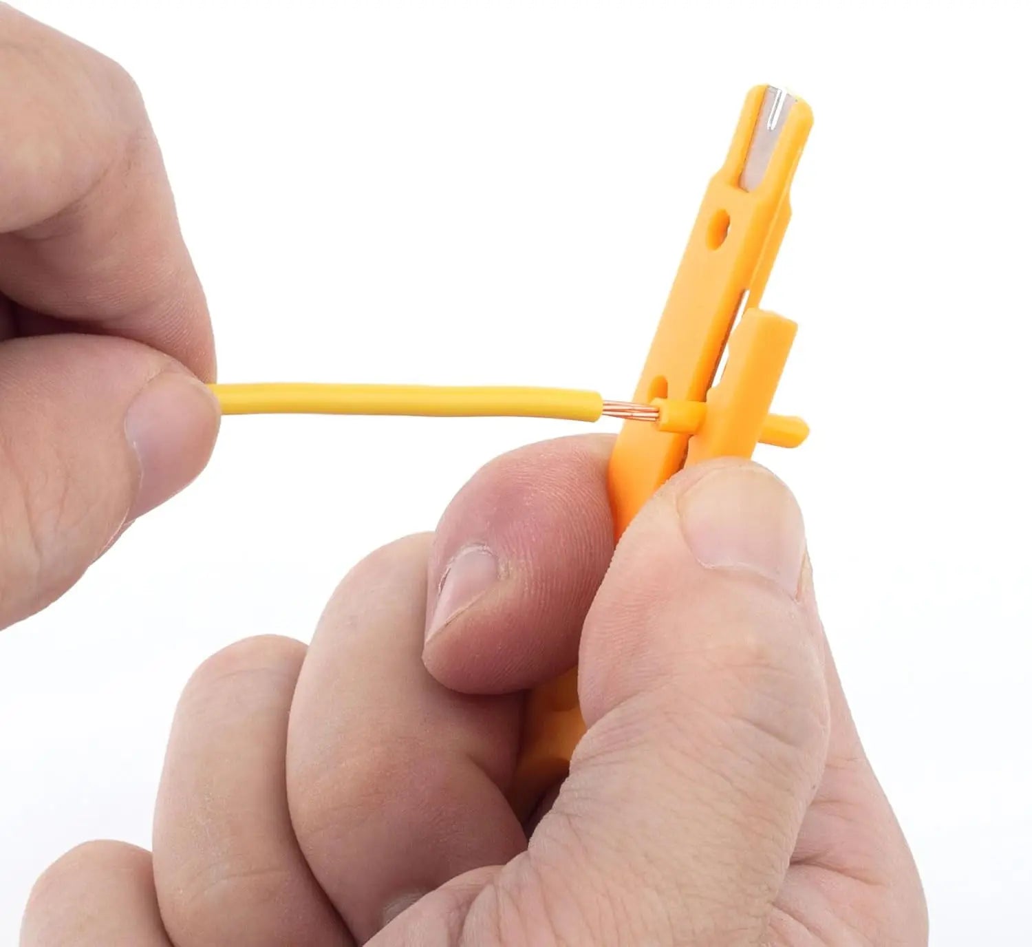 10pcs Wire Stripper with Secure Finger Loop, Cable Stripper Cutter Tool, Wire Punch Down Tool for Diameter 5-6.2mm Cables Wires Qme