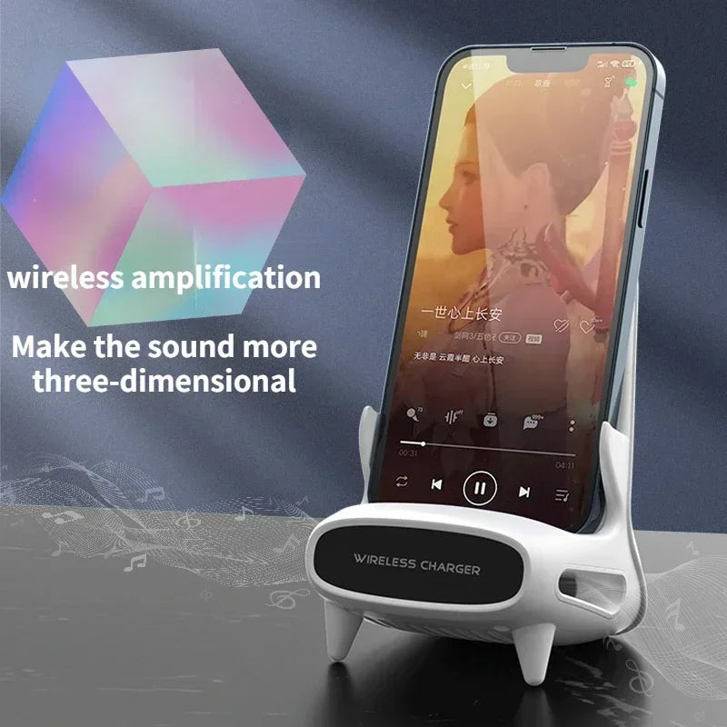 15W Wireless Fast Charging Dock Station Phone Holder Stand For 8, X, XS, 1, 12, S8, S9, S9+, Note8 Qme