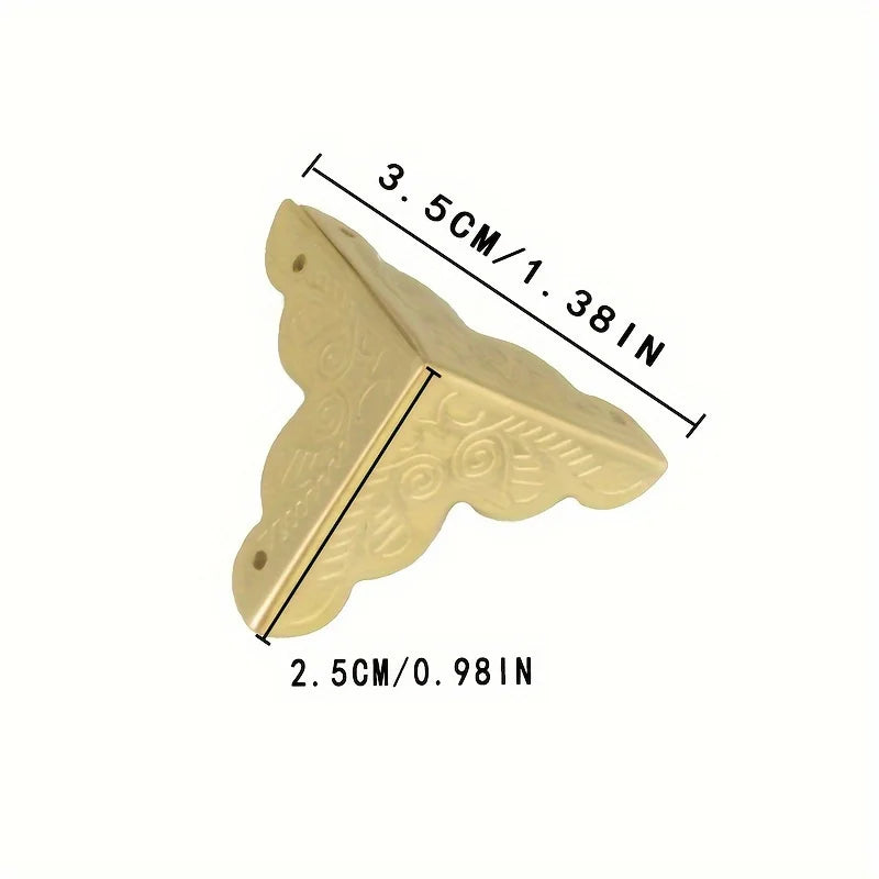 Box Corner Protectors Metal Cabinet Corner Protectors Vintage Edge Guards For Furniture Decorative With Mounting Screws Qme