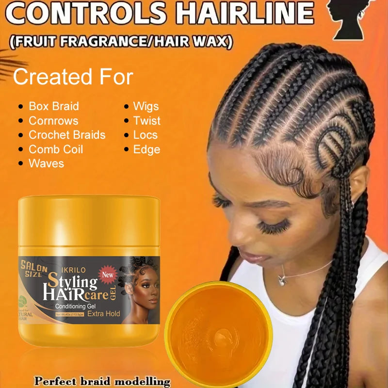 Hair Styling Gel-strong Hold Gel Men Women 24H Non-sticky No Flake Qme