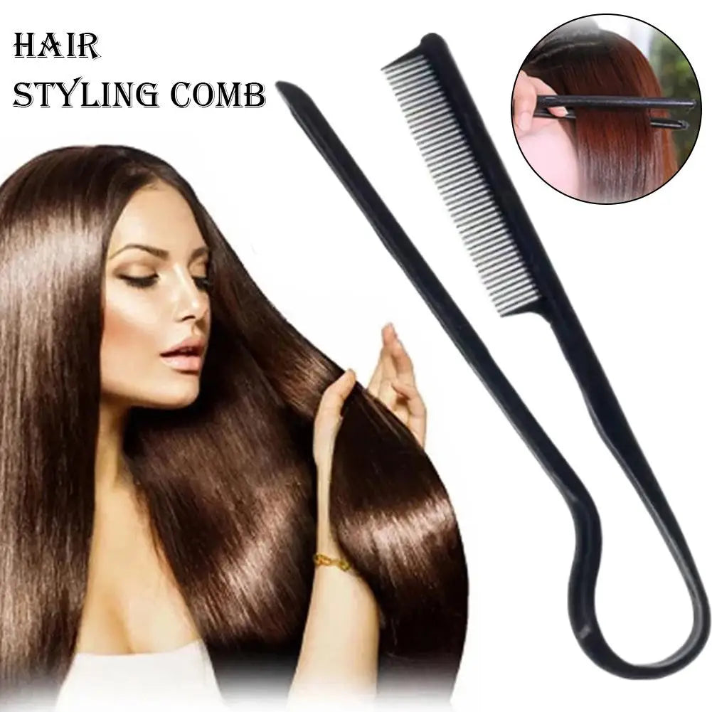 Portable V-shaped Hair Straightener Comb Styling Messy Finishing Qme