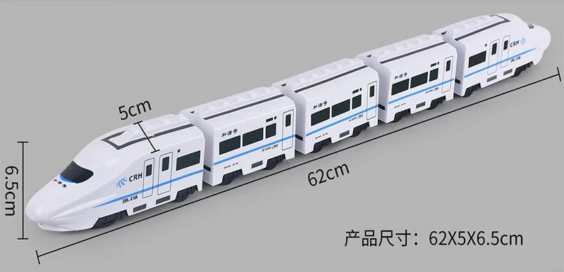 Kids DIY Simulation High Speed Railway Train Toy Car Electric Sound Light Model Train Educational Toys Boys Girls Gift Birthday Qme 5 carriages