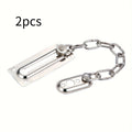 Portable door lock - Keyless door lock that provides extra privacy,and prevents unauthorized entry during travel Qme Silvery