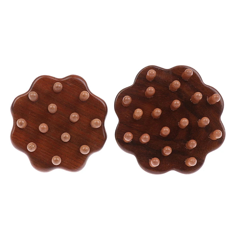 Wooden Head Massage Comb Anti-static Wide-tooth Gua Sha Tool 12 20 Qme
