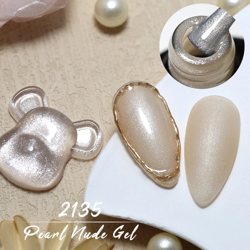 Arte Clavo Pearl Shell Gel Nail Polish Glitter Auroras Soak Off UV Qme 2135 1