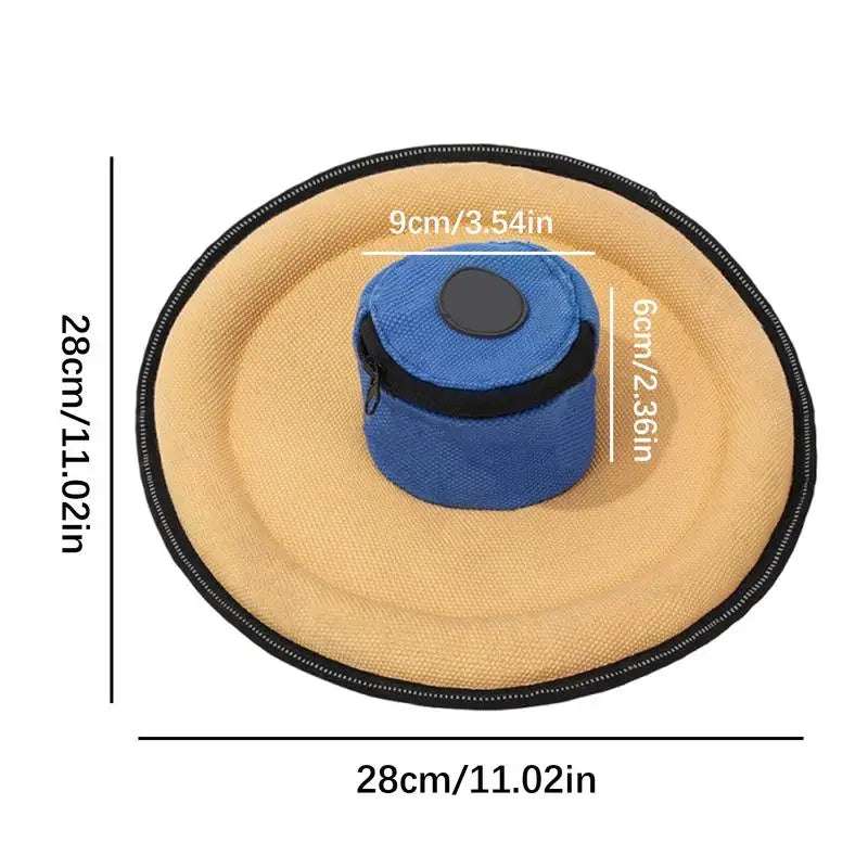 Puppy Flying Disc Canvas Flying Disc Interactive Toys Games Training Pet Supplies Outdoor Games With Snack Bag For Outdoor Qme