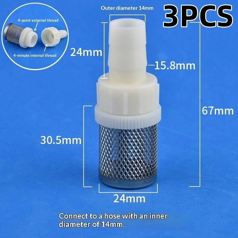 Stainless Steel Filter Fish Tank Aquarium Garden DIY Accessories 1 Qme 16mm Filter 3pcs