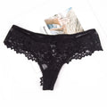 Women Sexy Lace Panties Underwear Female Low-rise Culottes Femme Qme black S 1pc
