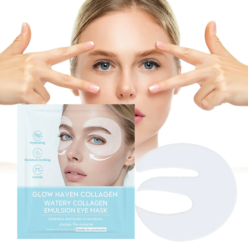 Hydrolyzed Collagen Eye Mask Hydrating Firming Anti-Wrinkle Under Eye Patches Anti Puffiness Dark Circles Soft Eye Contour Skin Qme